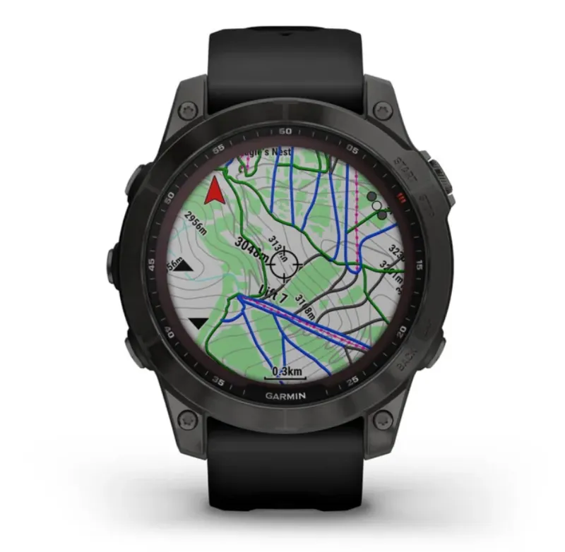 Garmin Fenix 7 Sapphire Solar Carbon Grey DLC Titanium with Black Band-3
